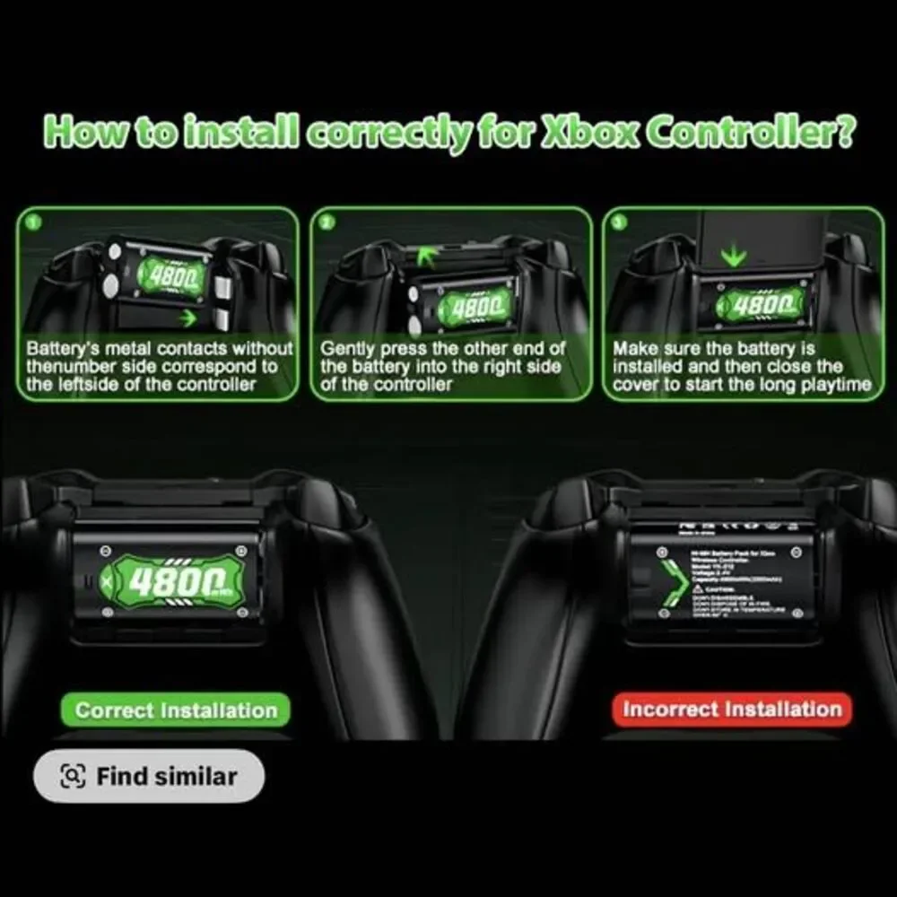 Xbox Controller Rechargeable Battery Dock